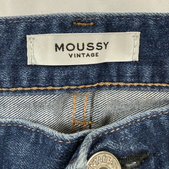MOUSSY VINTAGE Distressed Skinny Jeans Size 30 Raw Hem Japanese Denim - Picture 4 of 13